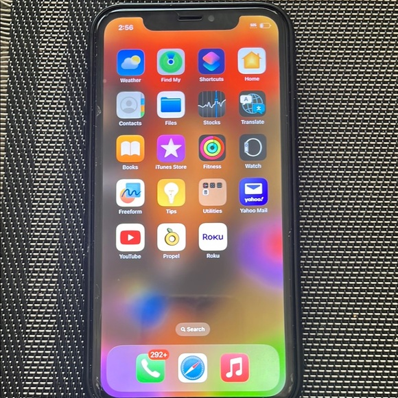 Black Smartphone Apple with Full-Screen Display and Vibrant Interface